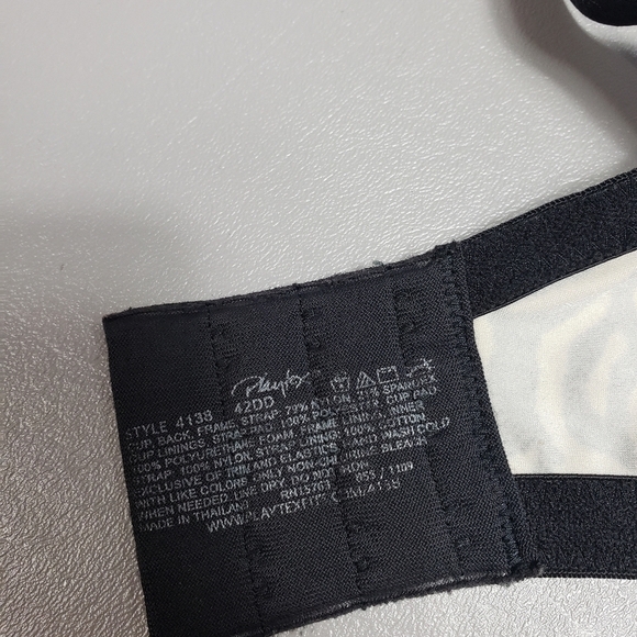 3/$15 Playtex black, white zebra print bra size 42DD - Picture 6 of 7